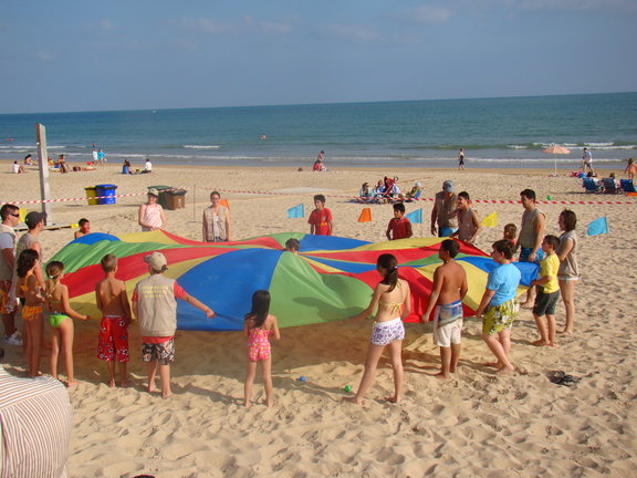 Una de las actividades realizadas en la playa.